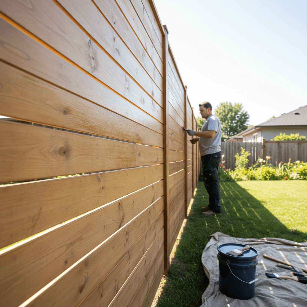 Fence painting service